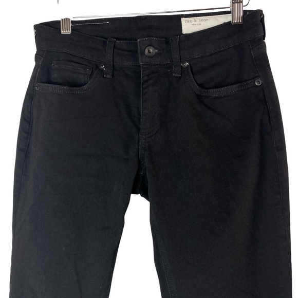 RAG & BONE Dre Low-Rise Boyfriend Jeans in Granite Black Wash Size 26 - Picture 6 of 14